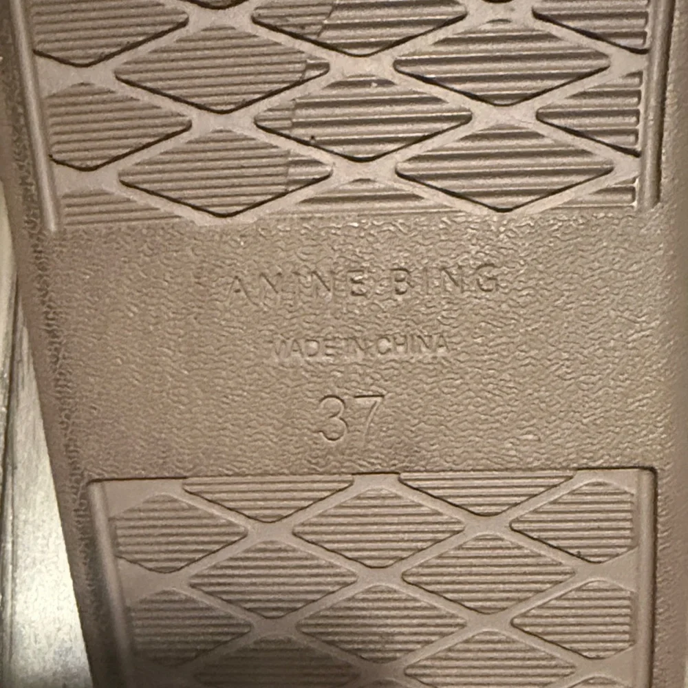 Anine Bing Women's Taupe Slide Sandals - Picture 3 of 3